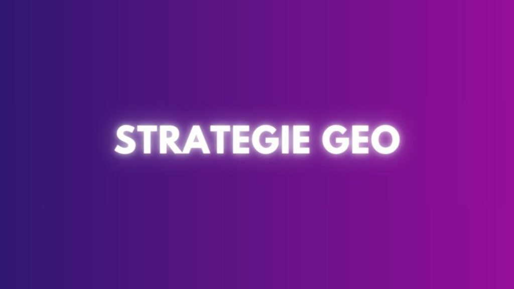 STRATEGIE GEO