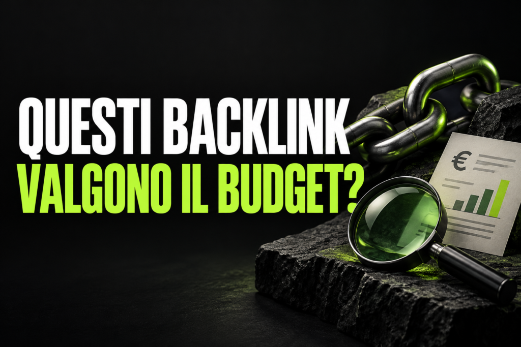 I backlink proposti valgono il budget?