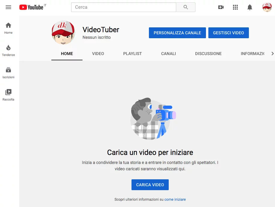 canale YouTube pronto